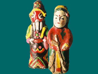 Chine province du SHAANXI
Personnages d'op&eacute;ras populaires